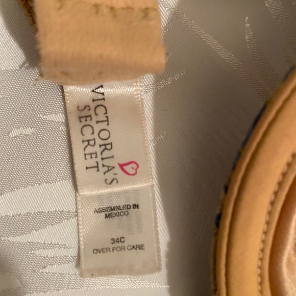 Victoria’s Secret Gold & Blue Print Bra Size 34C - Picture 3 of 3